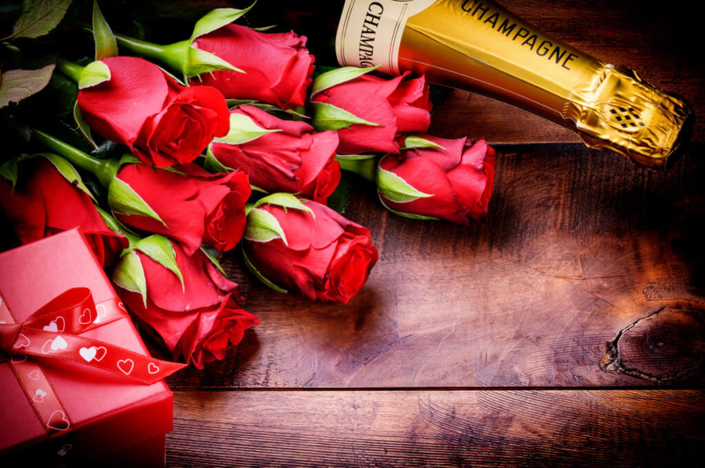 Roses et champagne